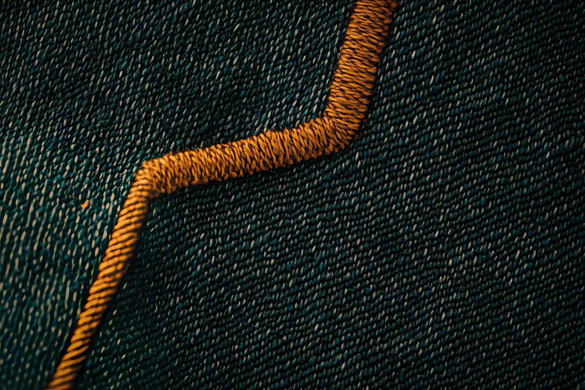 Dettaglio di patch tecnico ricamato